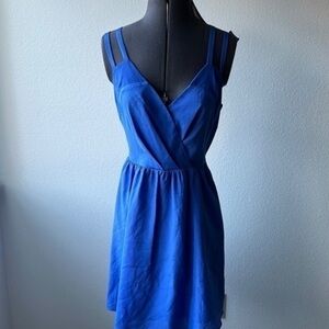 BCBGeneration dress blue sundress strappy size 4 royal blue Balletcore